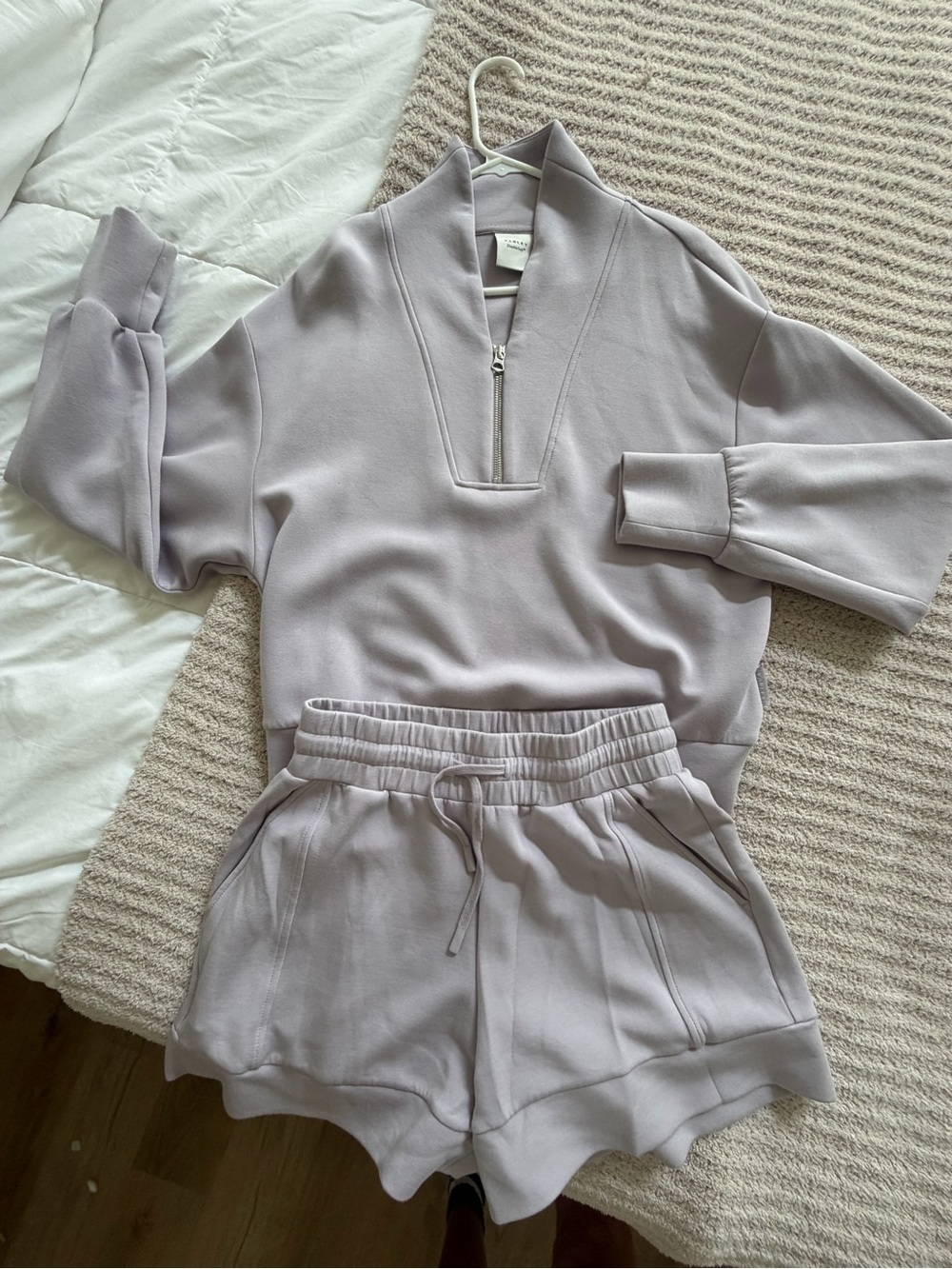 Varley Lavender sweater and shorts set - sold as set!